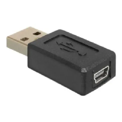 Bilde av best pris Delock Adapter Gender Changer - USB-adapter - USB (hann) til mini-USB type B (hunn) - svart PC tilbehør - Kabler og adaptere - Adaptere