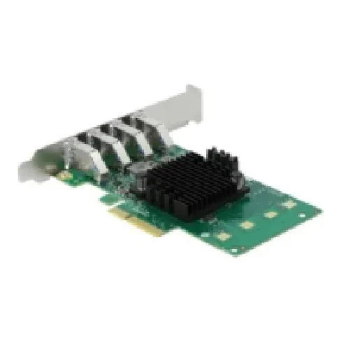 Bilde av best pris Delock PCI Express x4 Card to 4 x external USB 3.0 Quad Channel - USB-adapter - PCIe 2.0 x4 lav profil - USB 3.0 x 4 PC tilbehør - Kontrollere - IO-kort