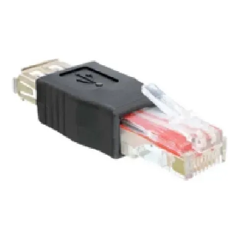 Bilde av best pris Delock - USB-adapter - RJ-45 (hann) til USB (hunn) - svart PC tilbehør - Kabler og adaptere - Adaptere