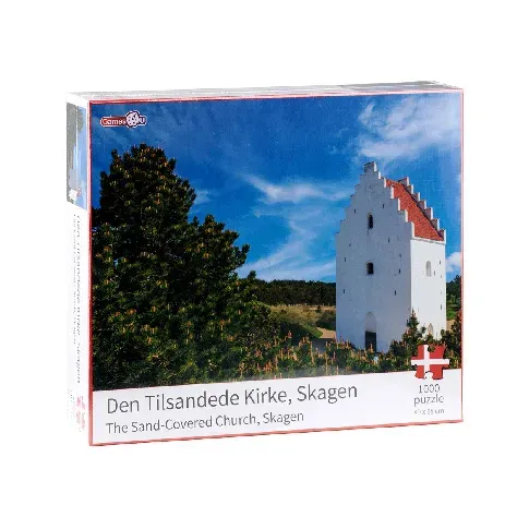 Bilde av best pris Denmark Puzzle - The Sand-Covered Church in Skagen (1000 pcs.) - Leker