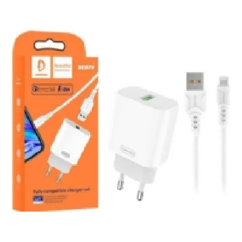 Bilde av best pris Denmen lader Denmen DC07 nettlader + USB kabel Iphone hvit Tele & GPS - Mobilt tilbehør - Diverse tilbehør