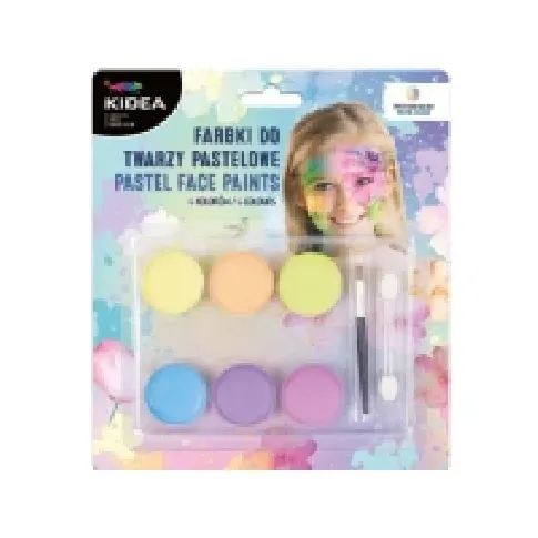 Bilde av best pris Derform Pastell ansiktsmaling 6 farger KIDEA Leker - Rollespill