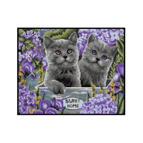 Bilde av best pris Diamond Painting Britisk katt Strikking, pynt, garn og strikkeoppskrifter