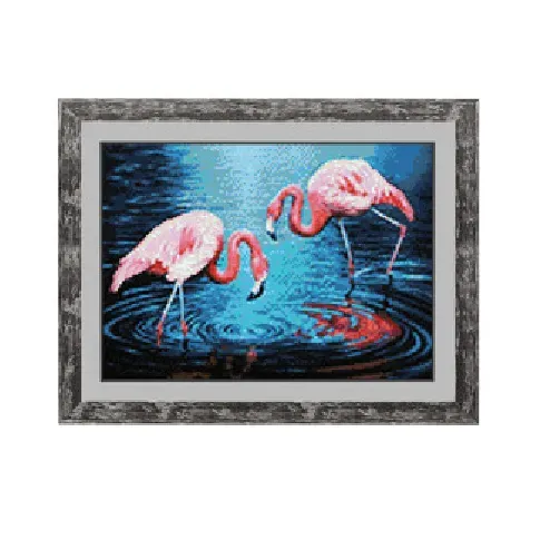 Bilde av best pris Diamond painting Flamingo Strikking, pynt, garn og strikkeoppskrifter