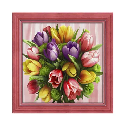 Bilde av best pris Diamond painting Tulipaner Strikking, pynt, garn og strikkeoppskrifter