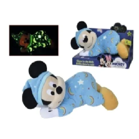 Bilde av best pris Disney Mickey Mouse soft toy, glow in the dark, 30 cm Andre leketøy merker - Disney