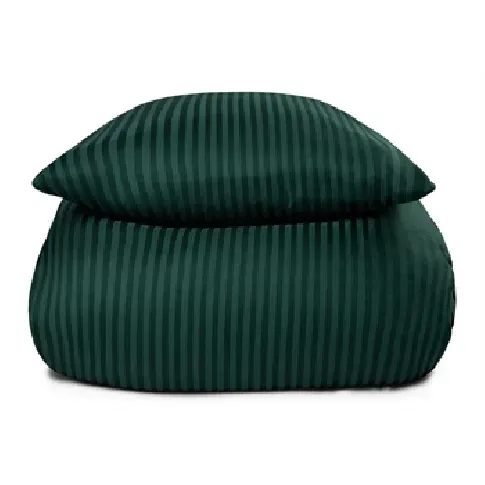 Bilde av best pris Dobbelt sengetøy - 200x200 cm - 100% bomullssateng - Grønn ensfarget sengesett - Borg Living Sengetøy , Dobbelt sengetøy , Dobbelt sengetøy 200x200 cm