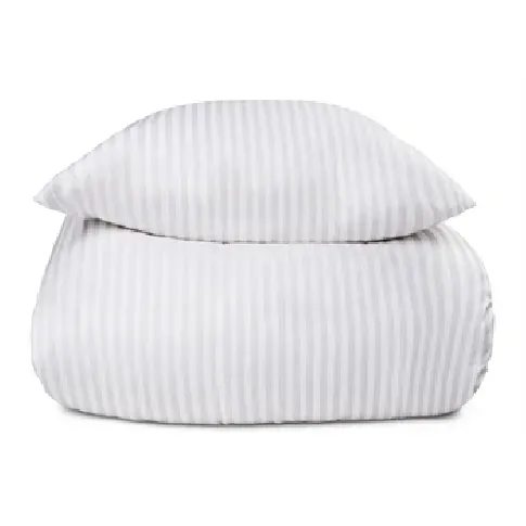Bilde av best pris Dobbelt sengetøy - 200x200 cm - 100% bomullssateng - Hvitt ensfarget sengesett - Borg Living Sengetøy , Dobbelt sengetøy , Dobbelt sengetøy 200x200 cm