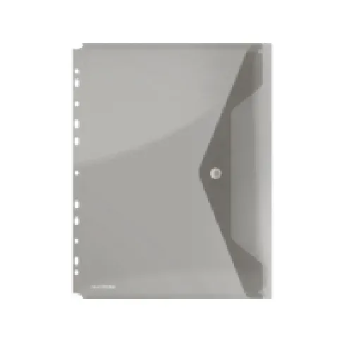 Bilde av best pris Donau Envelope DONAU folder with clasp, PP, A4, 200 microns, Euro perforation, smoke Arkivering - Elastikmapper & Chartekker - Andre