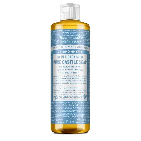 Bilde av best pris Dr. Bronner's - Pure Castile Liquid Soap Baby Mild 475 ml - Skjønnhet