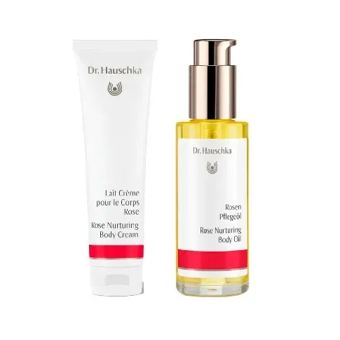 Bilde av best pris Dr. Hauschka - Rose Nourishing Body Cream 145 ml + Dr. Hauschka - Rose Nurturing Body Oil 75 ml - Skjønnhet