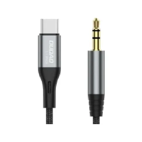 Bilde av best pris Dudao L11PROT 3.5mm Jack to USB-C cable 1m grå Tele & GPS - Mobilt tilbehør - Deksler og vesker