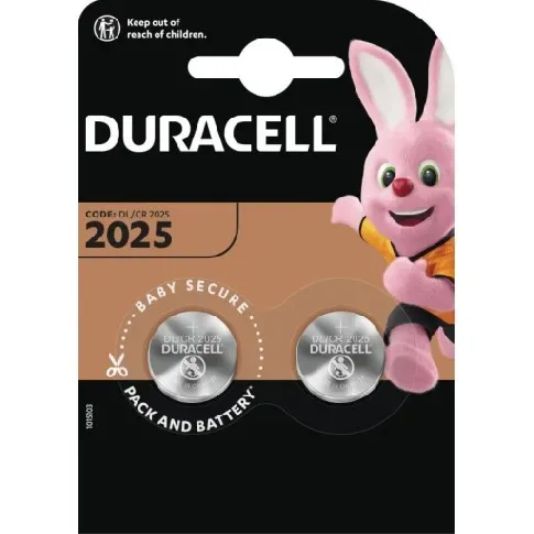 Bilde av best pris Duracell Electronics CR2025 Lithium Batteri - 2 stk. Hus &amp; hage > SmartHome &amp; elektronikk