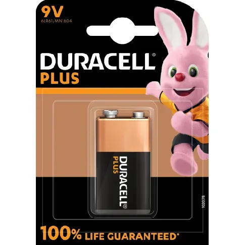 Bilde av best pris Duracell Plus 9V Alkaline Batteri - 1 stk. Hus &amp; hage > SmartHome &amp; elektronikk