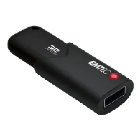 Bilde av best pris EMTEC B120 Click Secure 3.2 - USB-flashstasjon - kryptert - 32 GB - USB 3.2 Gen 2 - FIPS 140-2 PC-Komponenter - Harddisk og lagring - USB-lagring