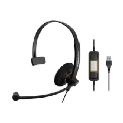 Bilde av best pris EPOS IMPACT SC 30 USB ML - Hodesett - on-ear - kablet - USB - svart med oransje fargefremhevinger Tele & GPS - Tilbehør fastnett - Hodesett / Håndfri