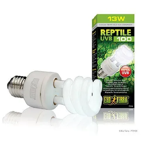 Bilde av best pris EXOTERRA - Reptile Uvb 100 Fluorescent lamp 13W E27 - (220.1870) - Kjæledyr og utstyr