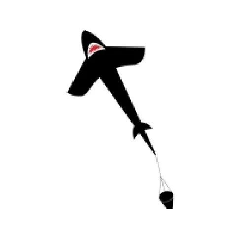 Bilde av best pris Ecoline Drage Shark Kite 5 Spændvidde 1500 mm Utendørs lek - Lek i hagen - Drager