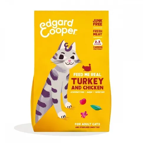 Bilde av best pris Edgard&Cooper Cat Adult Turkey & Chicken Katt - Kattemat - Tørrfôr