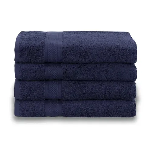Bilde av best pris Egyptisk bomull håndkle - Badehåndkle 70x140cm - Mørkblå - Luksuriøse håndklær fra "By Borg" Håndklær