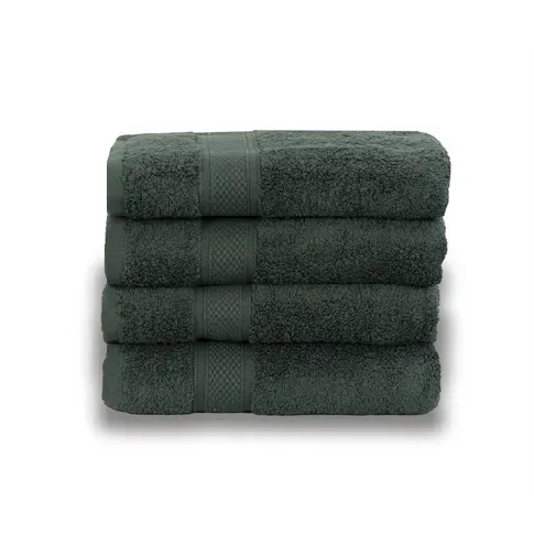 Bilde av best pris Egyptisk bomull håndkle - Gjestehåndkle 40x60cm - Mørkegrønn - Luksuriøse håndklær fra "By Borg" Håndklær