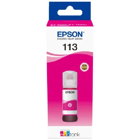 Bilde av best pris Epson - 113 EcoTank Pigment Magenta ink Bottle - 70ml - Datamaskiner