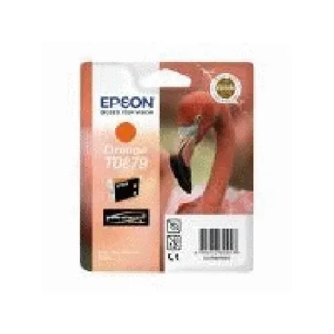 Bilde av best pris Epson T0879 - 11.4 ml - oransje - original - blister - blekkpatron - for Stylus Photo R1900 Skrivere & Scannere - Blekk, tonere og forbruksvarer - Blekk