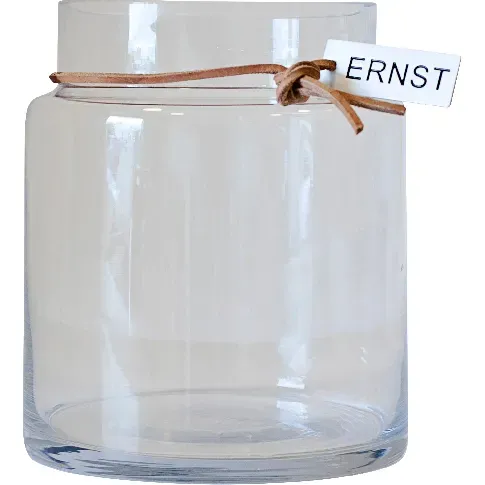 Bilde av best pris Ernst Glassvase med lærbånd 22,5 cm Vase