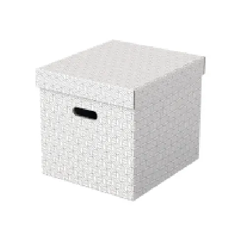 Bilde av best pris Esselte Cube - Gaveeske - 36.5 cm x 32 cm x 31.5 cm - hvit - pakke av 3 Arkivering - Arkiv bokser / Mapper - Oppbevaringsbokser