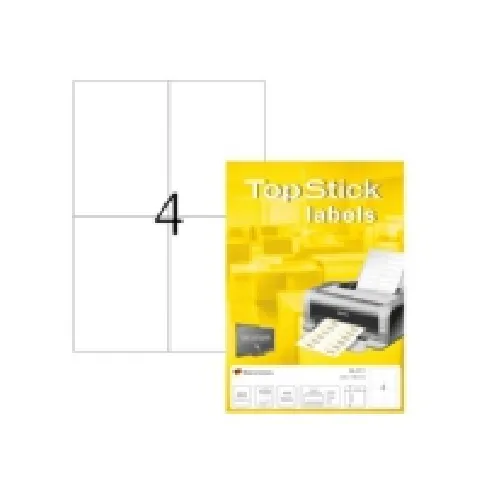 Bilde av best pris Etiketter TopStick 105x148,5 mm hvid - (100 ark x 4 stk.) Papir & Emballasje - Etiketter - Laseretiketter