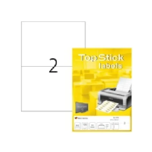 Bilde av best pris Etiketter TopStick 210x148 mm (A5) hvid - (100 ark x 2 stk.) Papir & Emballasje - Etiketter - Laseretiketter
