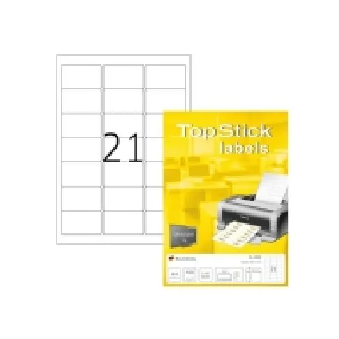 Bilde av best pris Etiketter TopStick 63,5 x 38,1 mm hvid - (100 ark x 21 stk.) Papir & Emballasje - Etiketter - Laseretiketter