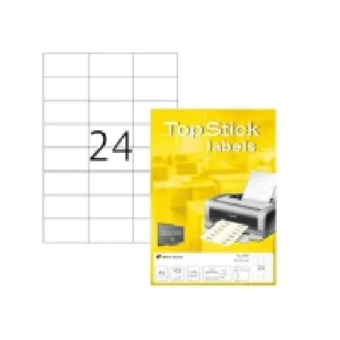 Bilde av best pris Etiketter TopStick 70x37 mm hvid - (100 ark x 24 stk.) Papir & Emballasje - Etiketter - Laseretiketter