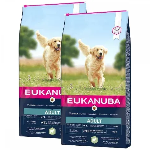 Bilde av best pris Eukanuba Adult Large Breed Lamb&Rice 2 x 12 kg Hund - Hundemat - Tørrfôr