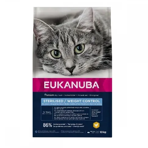 Bilde av best pris Eukanuba Cat Adult Sterilised & Weight Control Chicken (10 kg) Katt - Kattemat - Tørrfôr