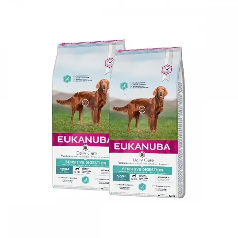 Bilde av best pris Eukanuba Daily Care Adult Sensitive Digestion 2 x 12kg Hund - Hundemat - Tørrfôr