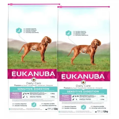 Bilde av best pris Eukanuba Daily Care Puppy Sensitive Digestion 2 x 12kg Hund - Hundemat - Tørrfôr