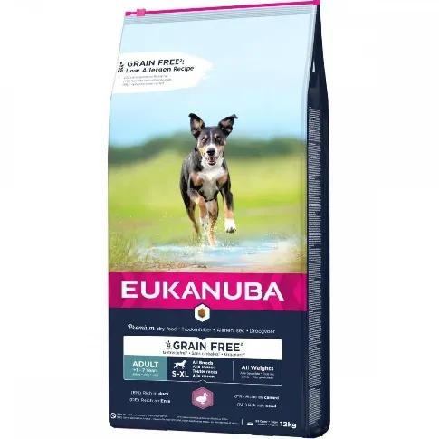 Bilde av best pris Eukanuba Dog Adult Grain Free All Breeds Duck (12 kg) Hund - Hundemat - Kornfritt hundefôr