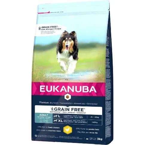 Bilde av best pris Eukanuba Dog Adult Grain Free Large & Giant Chicken (3 kg) Hund - Hundemat - Kornfritt hundefôr