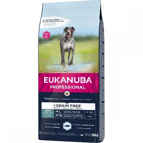 Bilde av best pris Eukanuba Dog Adult Grain Free Large & Giant Ocean Fish 18 kg Hund - Hundemat - Kornfritt hundefôr