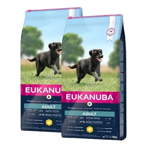 Bilde av best pris Eukanuba Dog Adult Large 2 x 15kg Hund - Hundemat - Tørrfôr