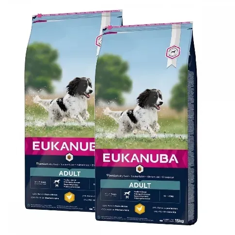 Bilde av best pris Eukanuba Dog Adult Medium 2 x 15kg Hund - Hundemat - Tørrfôr