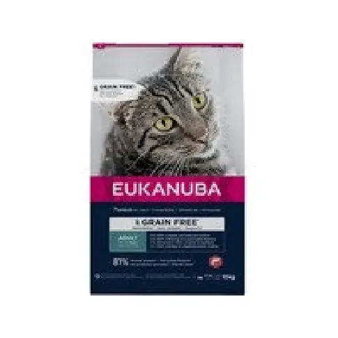 Bilde av best pris Eukanuba Euk Cat Adult Grainfree Salmon 10 kg Kjæledyr - Katt - Kattefôr