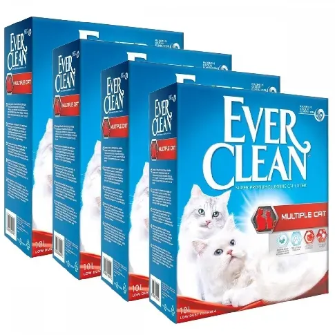 Bilde av best pris Ever Clean Multiple Cat 4 x 10L Katt - Kattesand