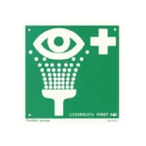 Bilde av best pris Førstehjælpsskilt Cederroth, til øjenskyl, grøn/hvid Papir & Emballasje - Markering - Etiketter og Teip