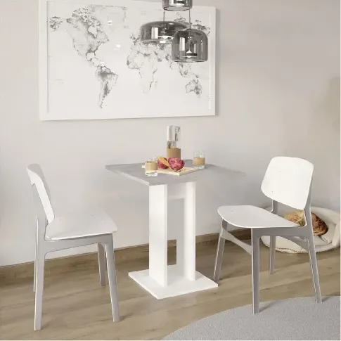 Bilde av best pris FMD Spisebord 70 cm betonggrå og hvit - Møbler > Bord > Spisebord