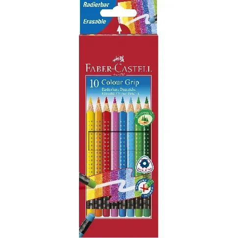 Bilde av best pris Faber-Castell - Colour pencils erasable Grip set (10 pcs) (116613) - Leker