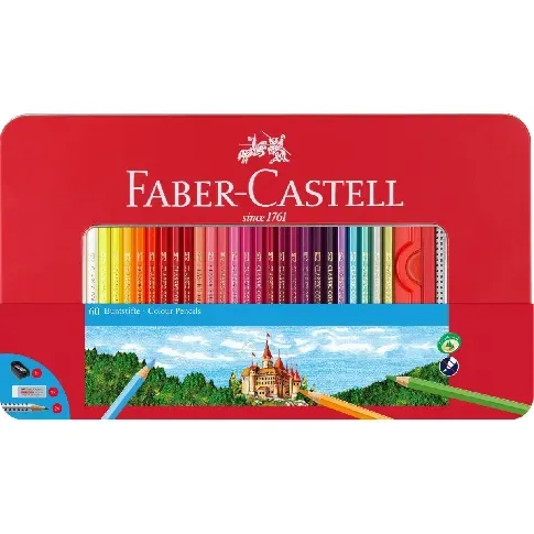 Bilde av best pris Faber-Castell - Hexagonal Colour pencils tin of 60 (115894) - Leker