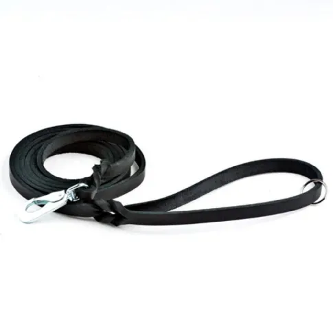 Bilde av best pris Feel Leather Braid Lærkobbel Svart (22mmx180cm) Hund - Hundeutstyr - Hundebånd