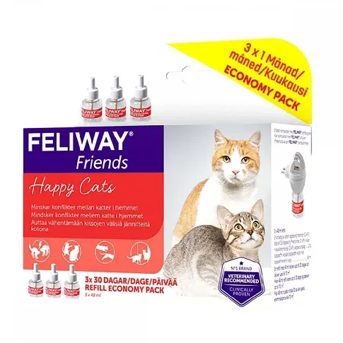 Bilde av best pris Feliway Friends Refillflaske 3-pack Katt - Kattehelse - Beroligende til katt